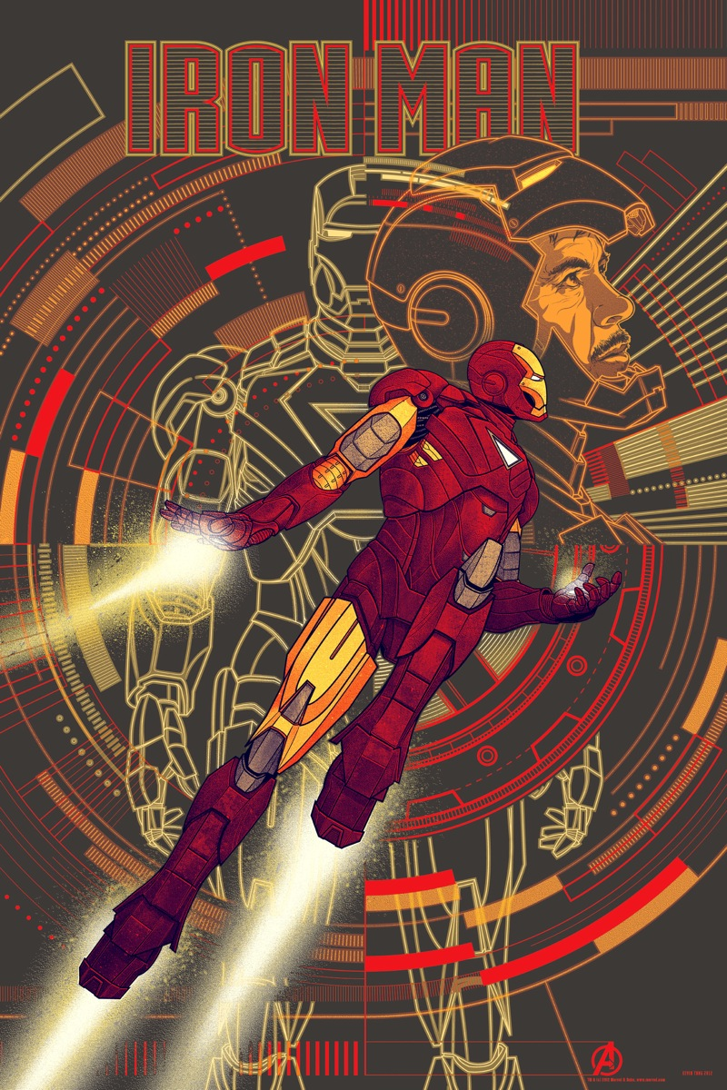Illustration for article titled Bring home Tony Stark, with this amazing Avengers art print!
